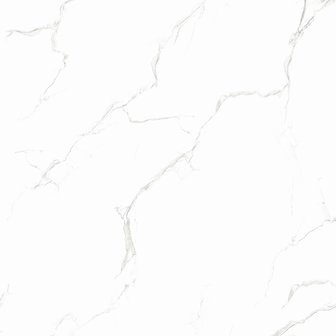 Tegel Carrara Glans Wit 80x80 Marmerlook Gerectificeerd