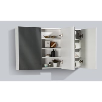 Spiegelkast Fentini 120x70x16cm Hoogglans Wit MDF 