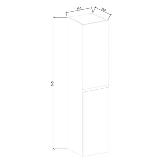 Badkamermeubel Set Florence Hangend Mat Eiken 
