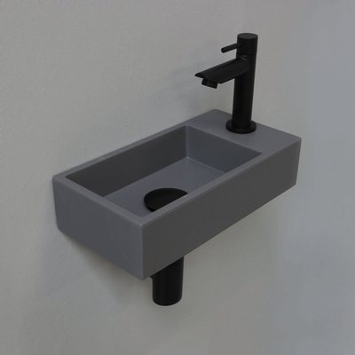 Fonteinset INK Vero Rechthoek 36x18x9cm Quartz Grijs