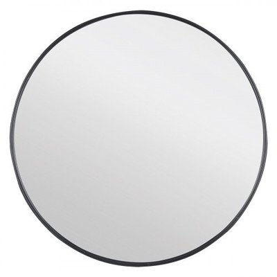 Badkamerspiegel Diano Rond 65x65cm Aluminium Omlijsting Mat Zwart
