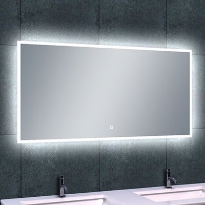 Badkamerspiegel Fenti Quatro 120x60cm Geintegreerde LED Verlichting Verwarming Anti Condens Touch Lichtschakelaar Dimbaar