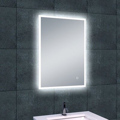 Badkamerspiegel Fenti Quatro 70x50cm Geintegreerde LED Verlichting Verwarming Anti Condens Touch Lichtschakelaar Dimbaar