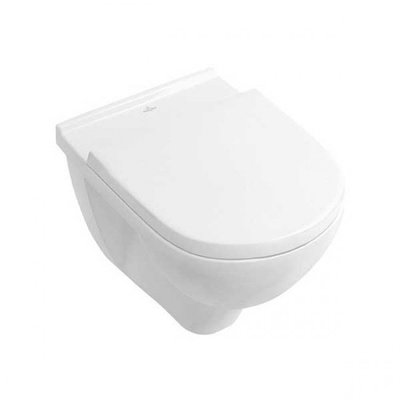 Toiletpot Hangend Villeroy & Boch O.novo 35x36x56cm Direct Flush Diepspoel Wandcloset Keramiek Wit Met Softclose Zitting en Quikrelease