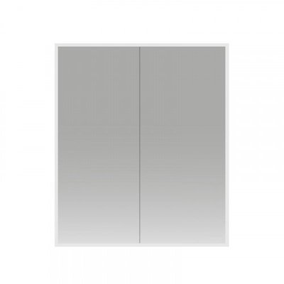 Spiegelkast Cinco 60x70x13cm Aluminium Geintegreerde LED Verlichting Sensor Lichtschakelaar Stopcontact Glazen Planken