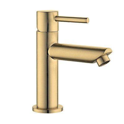 Toiletkraan Nova Laag Rond Geborsteld Goud